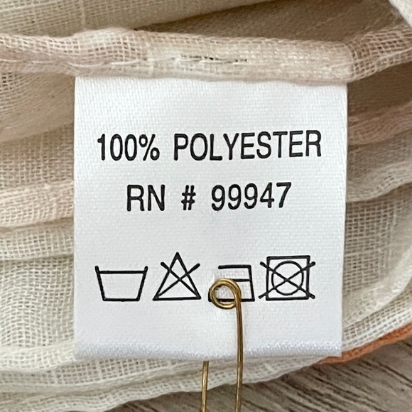 ๐บ Morning Lavender Peach Ivory Fringe Lightweight Scarf Wrap NWT - Picture 6 of 8